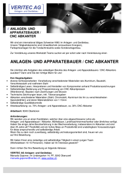 ANLAGEN- UND APPARATEBAUER / CNC ABKANTER