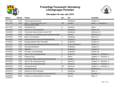 Dienstplan 2015 als PDF