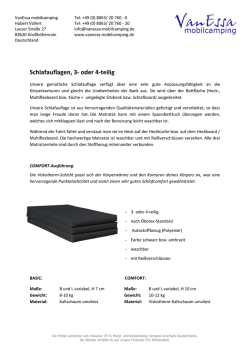 Infoblatt Schlafauflage