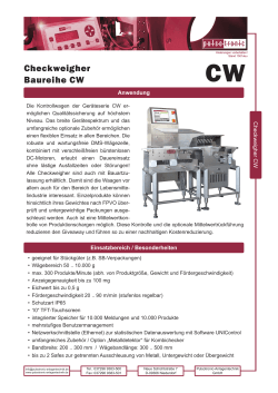 Checkweigher Baureihe CW - Pulsotronic