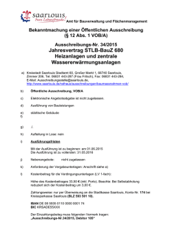 Jahresvertrag STLB-BauZ 680 Heizanlagen und zentrale