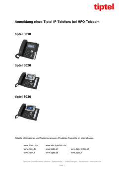IP-Telefon bei HFO-Telecom anmelden