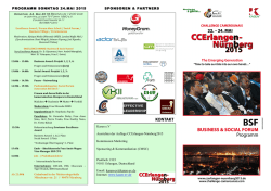 Programm des Business and Social Forum 2015