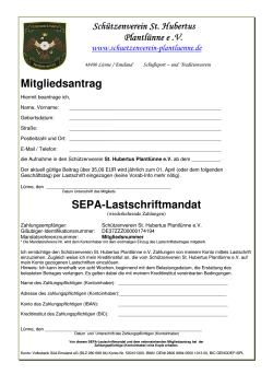 Mitgliedsantrag SEPA-Lastschriftmandat