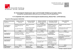 36. Kriminologische Studienwoche: Sport und Kriminalität