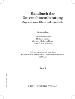 Handbuch der Unternehmensberatung