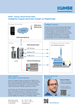 KvPP - Kuhse virtual Power Plant Intelligenter Zugang dezentraler