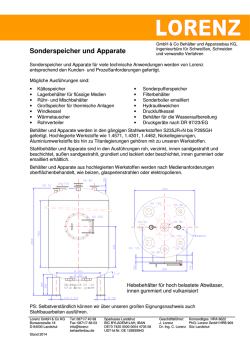 Infos &uuml;ber unsere Sonderspeicher und Brauchwasserspeicher