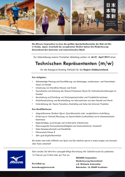 Technischen Repräsentanten (m/w)