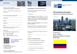 Wirtschaftstag Kolumbien - Lateinamerika Verein eV