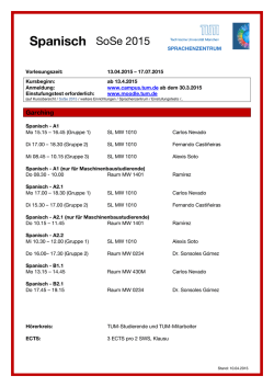 Spanisch SoSe 2015 - Sprachenzentrum TUM