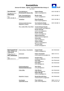 ZKJF Kontakt-Liste als PDF