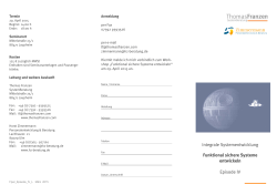Integrale Systementwicklung Funktional sichere Systeme entwickeln