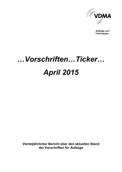 Vorschriften Ticker April 2015 - Weymann