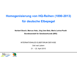 Homogenisierung von HQ-Reihen (1890