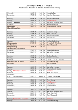 Lektorenplan vom 06.05.2015