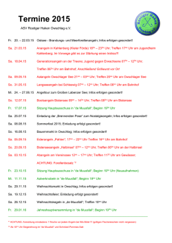 Termine 2015 - ASV Rostiger Haken