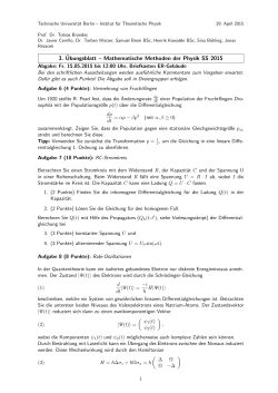 Blatt 3  - Institut für Theoretische Physik
