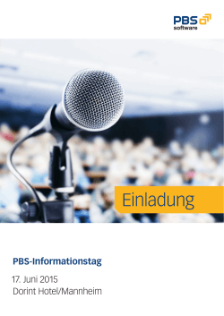 Einladung - PBS Software GmbH