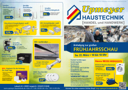 FRÜHJAHRSSCHAU - Upmeyer Haustechnik GmbH