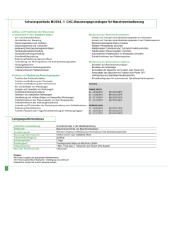 1 CNC-Steuerungsgrundlagen für Maschinenbedienung FANUC 30i