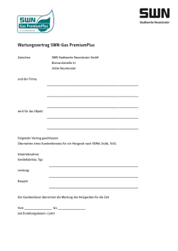 Muster-Wartungsvertrag für Heizungsanlage