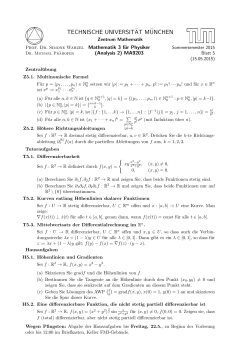 Blatt 5 - Mathematische Physik - Technische Universität München