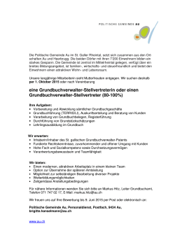 Grundbuchverwalter-Stellvertreter/in 80 - 100