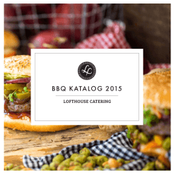 BBQ-Katalog herunterladen! - LoftHouse Catering & Events