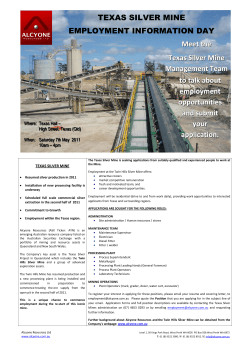 texas silver mine employment information day