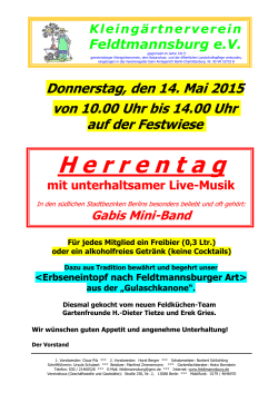 H e r r e n t a g - "Feldtmannsburg" e.V.