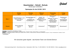 Plan – Mittagessen - Geschwister-Scholl