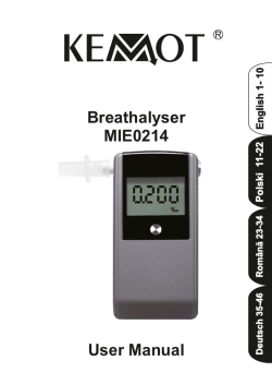 User Manual Breathalyser MIE0214