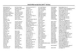 Anschriftenverzeichnis 2015 - Vereine