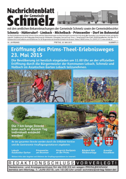 Ausgabe 21/2015 - Gemeinde Schmelz