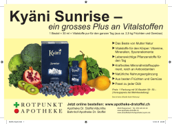 Kyäni Sunrise – - Apotheke Dr. Stoffel, Rapperswil