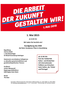 1. Mai 2015 in Gevelsberg - DGB Ruhr-Mark