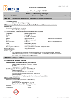 EG-Sicherheitsdatenblatt