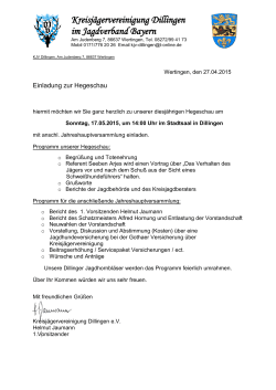 Kreisjägervereinigung Dillingen im Jagdverband Bayern