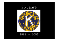 25 Jahre - Kiwanis Zillertal