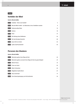 Vorbilder der Bibel Personen des Glaubens