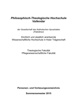 Vorlesungsverzeichnis SS 2015 - Philosophisch