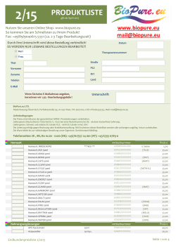 Preisliste - Biopure.eu