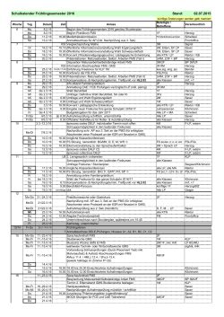 Schulkalender FS 2015