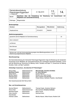Gemeindevertretung Petershagen/Eggersdorf