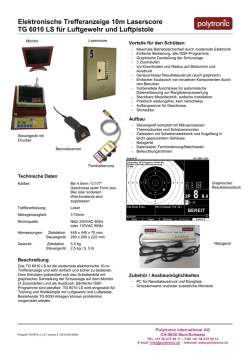 Elektronische Trefferanzeige 10m Laserscore TG 6010 LS f&uuml;r