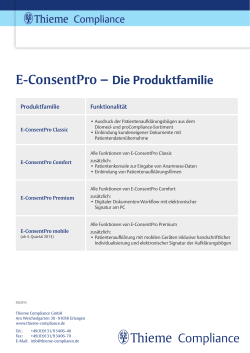 E-ConsentPro – Die Produktfamilie