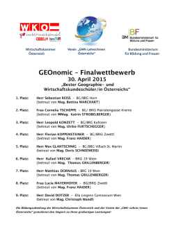 Preisträgerinnen und Preisträger 2015