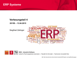 ERP Systeme - INSO - Technische Universität Wien