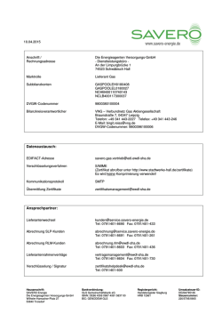 Kommunikationsdatenblatt